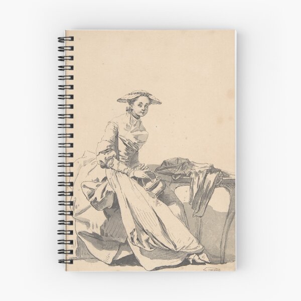 Item preview, Florentine Woman Wearing a Butterfly Cap and Holding a Hand Warmer designed and sold by guagamela617.