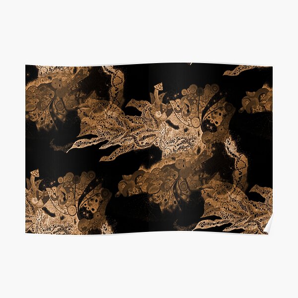 Carrickalinga Waves Gold Poster