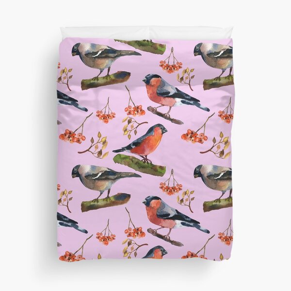 Bullfinches Duvet Cover