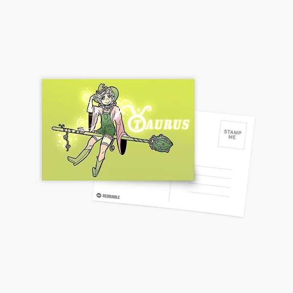 Taurus Zodiac Witch Postcard
