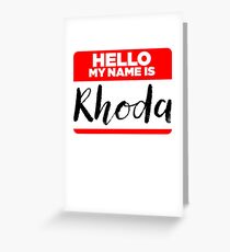 My Name Is... Rhoda - Introduction Hipster Sticker Tag Greeting Card