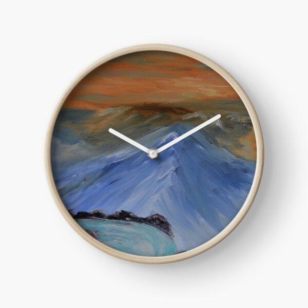 Spring on the icy mountain Clock