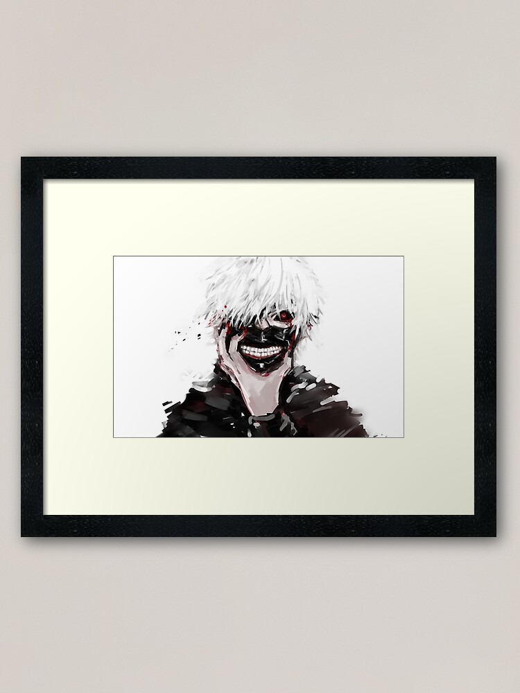 Ken Kaneki Framed Art Print By Guitarechoc Redbubble