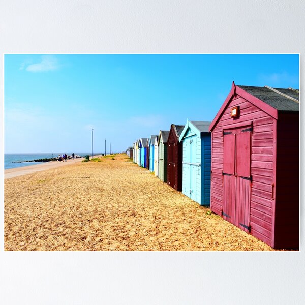 Item preview, Colourful Beachhut on Suffolk Coast designed and sold by GogoMojito.