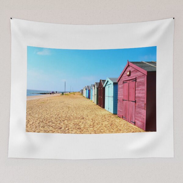 Item preview, Colourful Beachhut on Suffolk Coast designed and sold by GogoMojito.