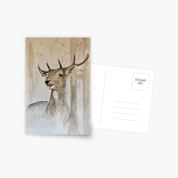 Hirsch Postkarte