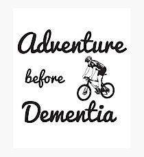 Lámina fotográfica Diseño de ciclismo de montaña - Aventura antes de demencia