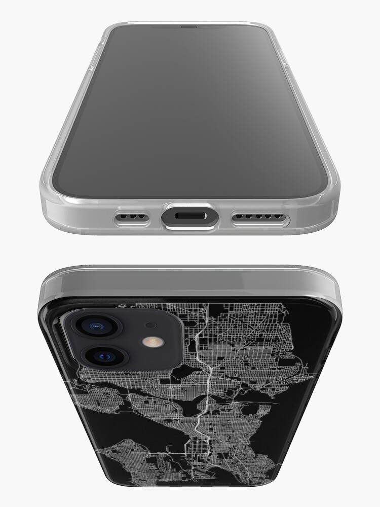 Alternate view of Seattle, Washington, USA Street Network Map Graphic iPhone Case & Cover