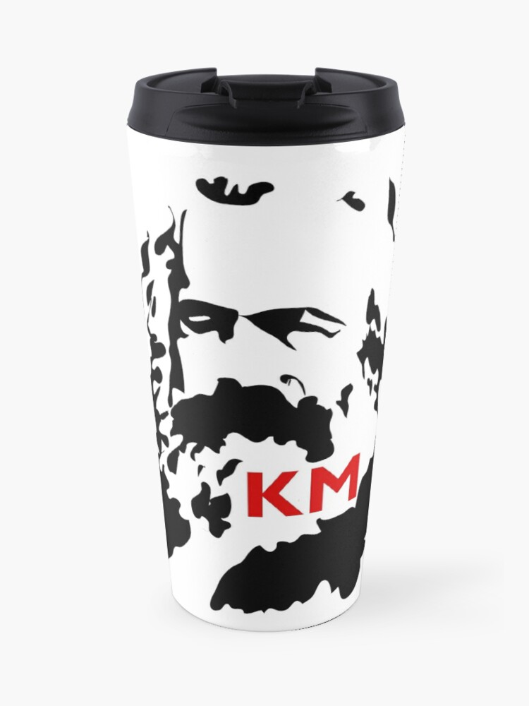 Karl Marx Communist Travel Mug By Sofiayoushi Redbubble