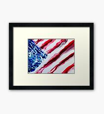 American Distressed USA Flag Framed Print