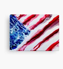 American Distressed USA Flag Canvas Print