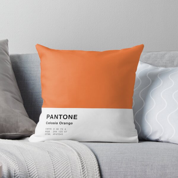 Celosia Orange Pantone Simple Design Cojín