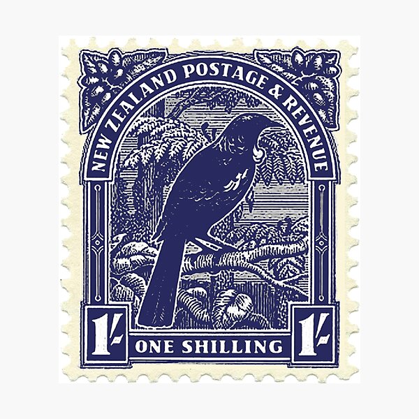 Item preview, Tui - New Zealand stamp designed and sold by jennyjeffries.