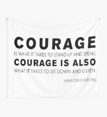 Winston Churchill - Courage quote Wall Tapestry