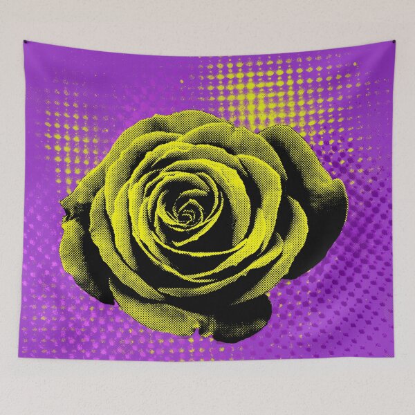 Item preview, Rose, yellow, violet, red, pop art designed and sold by NYWA-ART.
