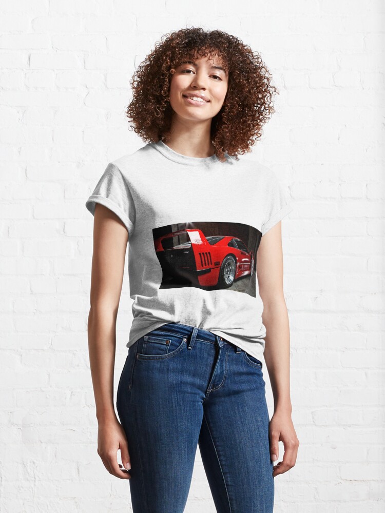 Thumbnail 4 of 7, Classic T-Shirt, Ferrari F-40 Side designed and sold by Warren Paul Harris.