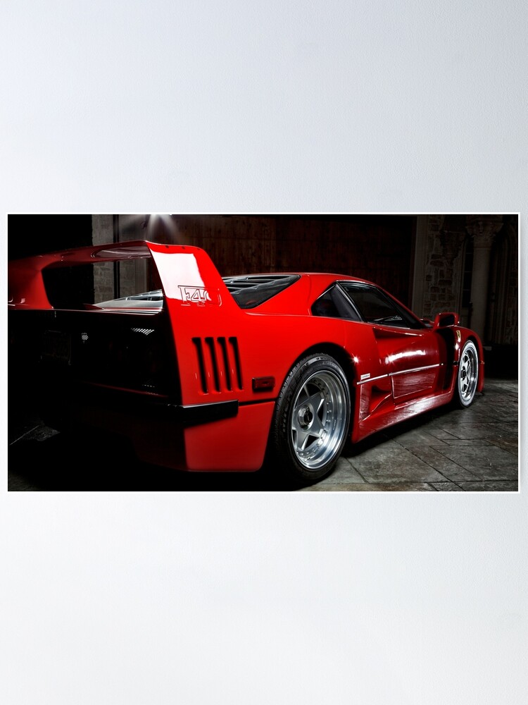 Thumbnail 2 of 3, Poster, Ferrari F-40 Side designed and sold by Warren Paul Harris.