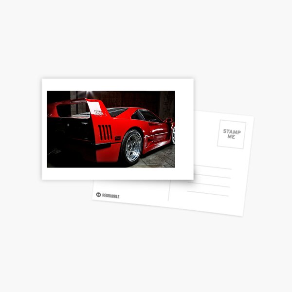 Ferrari F-40 Side Postcard