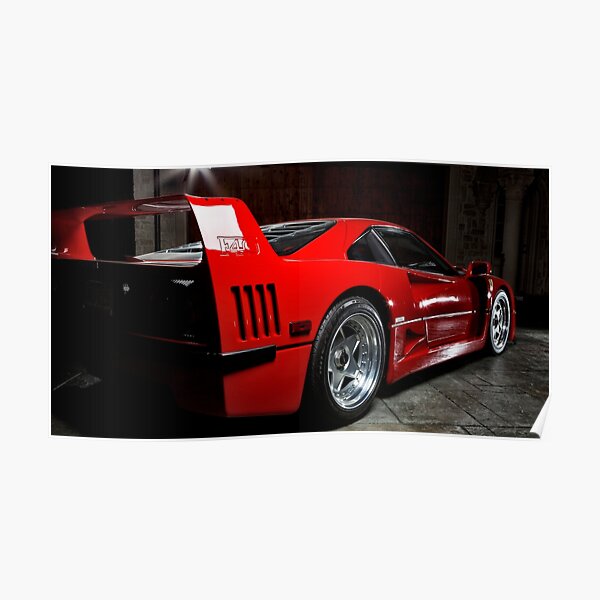 Ferrari F-40 Side Poster