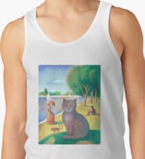 Seurat Cat Men's Tank Top