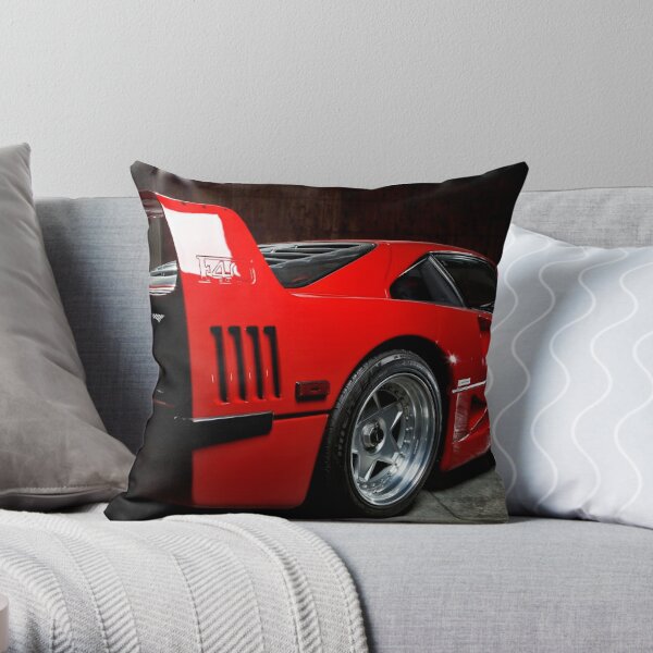 Ferrari F-40 Side Throw Pillow