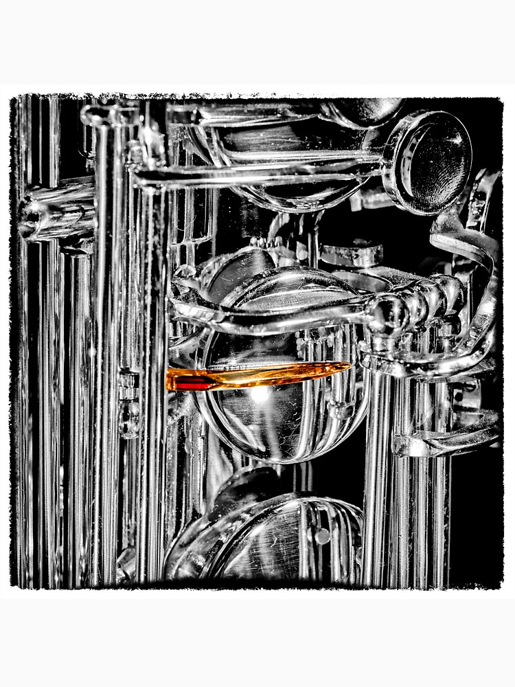 Thumbnail 7 of 7, Classic T-Shirt, Saxophone Valves in Black and White designed and sold by Warren Paul Harris.