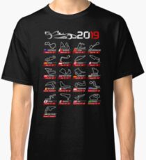 Calendar F1 2019 circuits sport Classic T-Shirt
