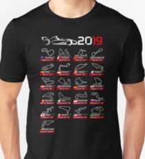 Calendar race cars 2019 circuits sport Unisex T-Shirt
