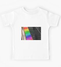 Rainbow Piano Keys Kids Tee