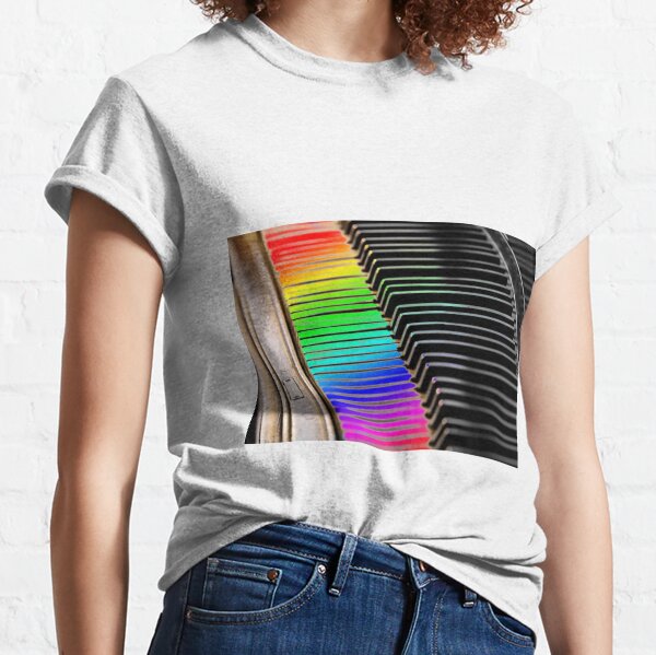 Rainbow Piano Keys Classic T-Shirt