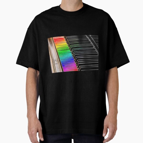 Rainbow Piano Keys PRIDE Oversized T-Shirt