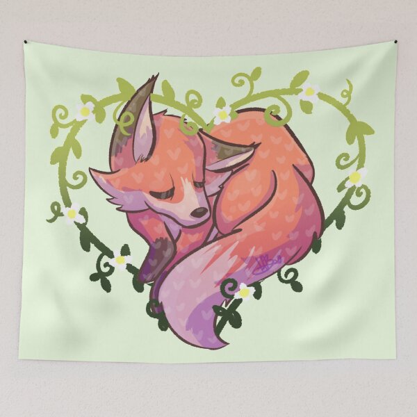 Item preview, Sleeping Heart Fox designed and sold by MynnuB.