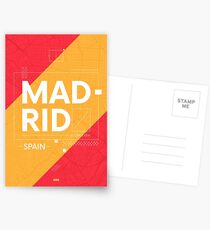 Madrid travel illustration Postcards
