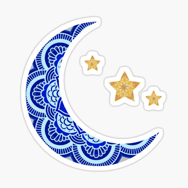moon and stars stickers redbubble