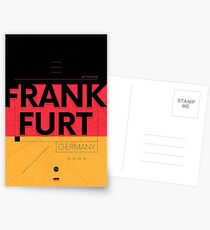 Frankfurt travel illustration Postcards