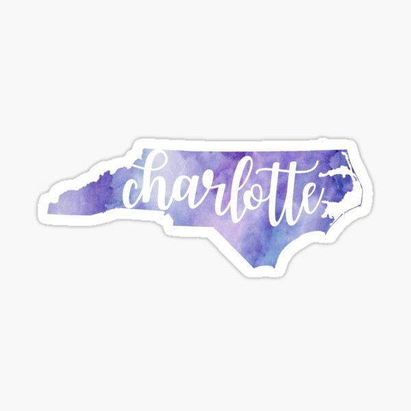 Charlotte, North Carolina (Purple) Sticker