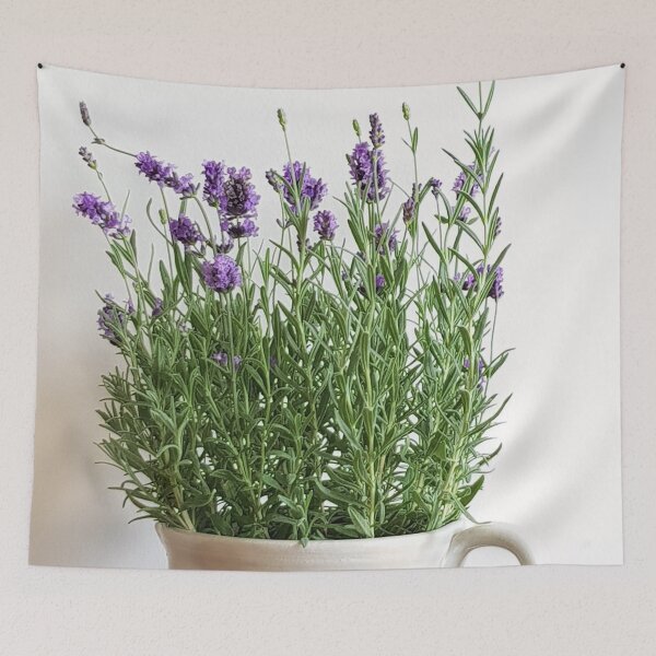 Item preview, Lovely Lavender Flowers 8 - in a white pot designed and sold by ellenhenry.