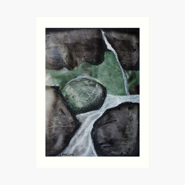 Waterfall Landscape Art Print