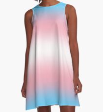 Trans Flag Blur A-Line Dress