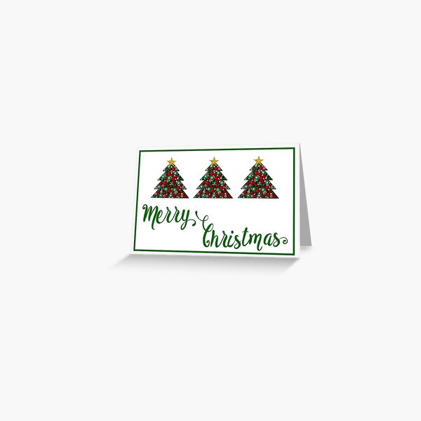 Merry CHristmas Christmas Tree 1 Greeting Card