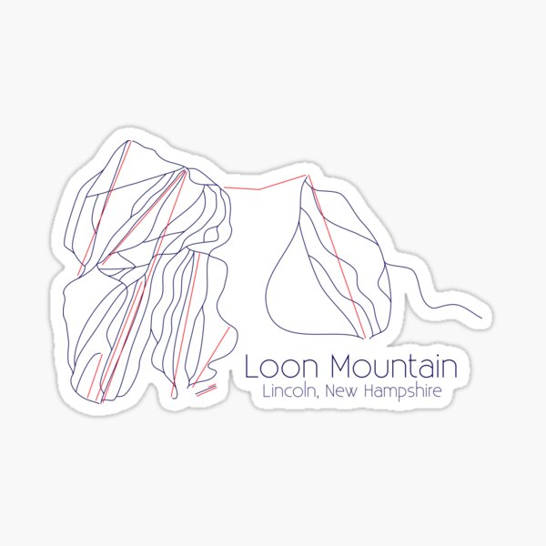 "Loon Mountain Trail Map" Sticker for Sale by ChasingGnarnia Redbubble