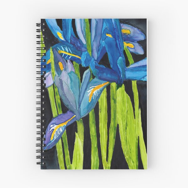 Item preview, Wild Dwarf Irises Watercolor on Yupo designed and sold by The Elderberry Blossom.