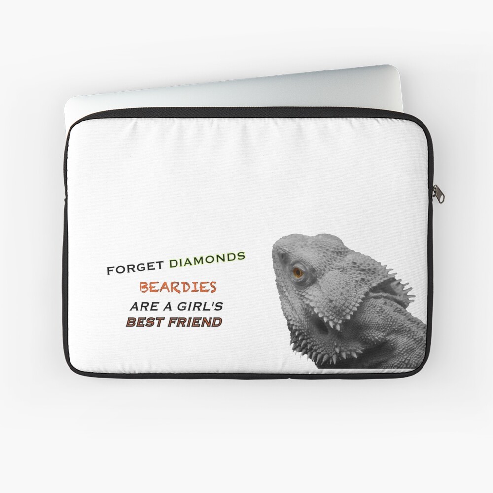 Forget Diamonds - Beardies Are A Girls Best Friend Laptop Sleeve