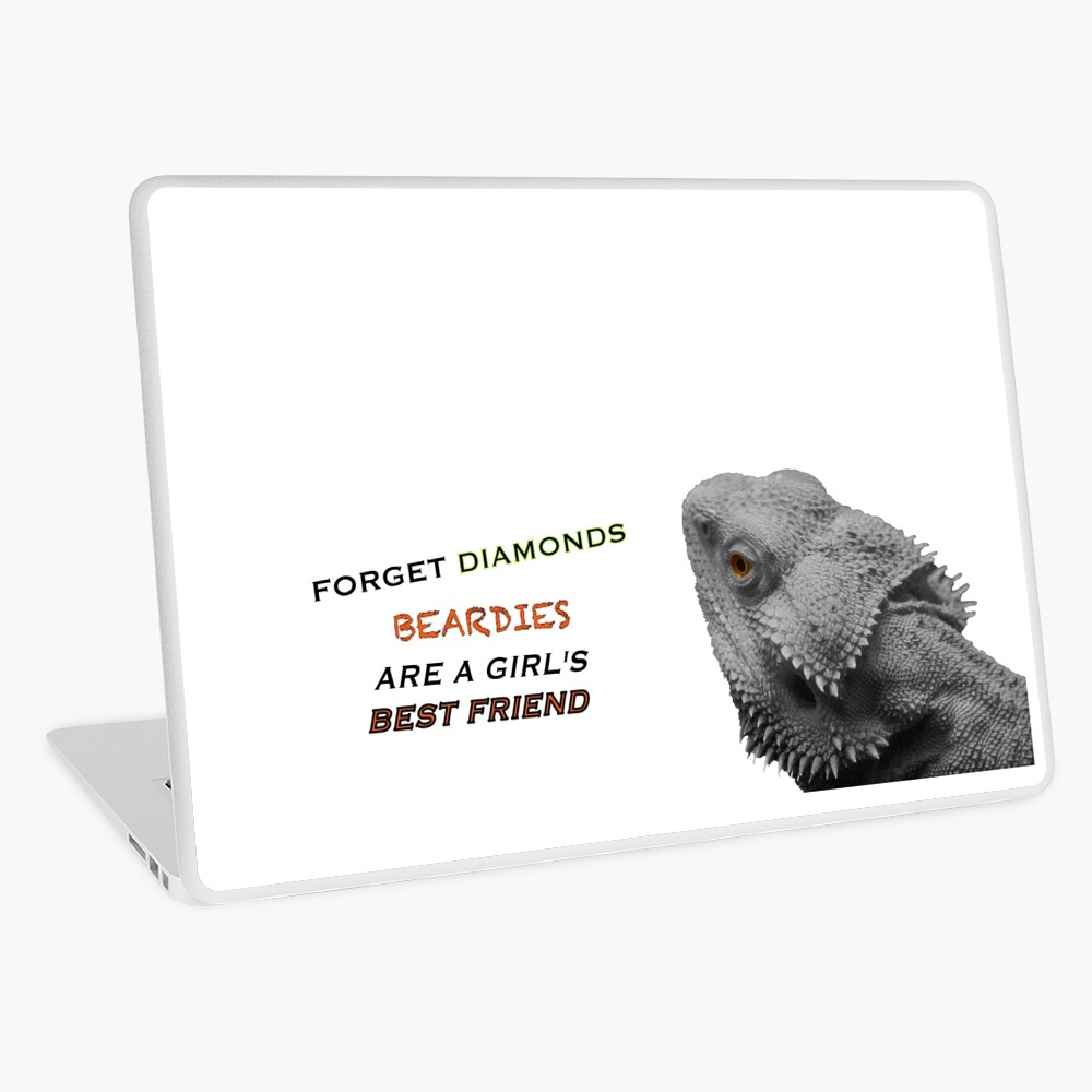 Forget Diamonds - Beardies Are A Girls Best Friend Laptop Skin