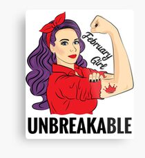 February Girl Birthday Gift Metal Print