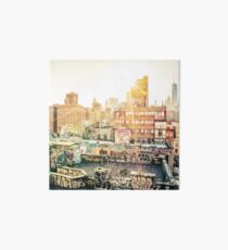 Graffiti Rooftops at Sunset - Chinatown - New York City Art Board