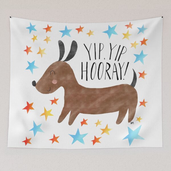 Item preview, Yip Yip Hurray Weenie Dog designed and sold by RuthMCreative.