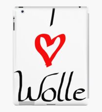 I love wool heart crochet knitting sewing gift hobby birthday iPad Case/Skin