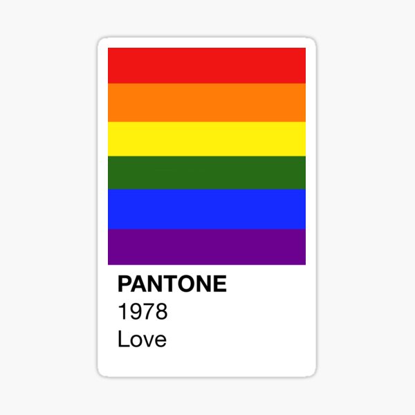 Pantone Pride Gay Pride Sticker For Sale By Cdoonan Redbubble