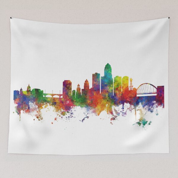 Item preview, Des Moines Iowa Skyline designed and sold by ArtPrints.